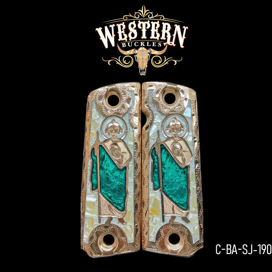 1911 Full Size Pearl Resin and Rose Gold-The Western Buckles