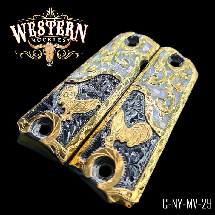 1911 Full Size Roaster Black and Pearl Resin-The Western Buckles