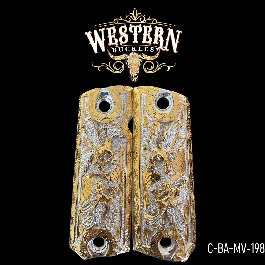 1911 Full Size Roaster Gold Engraved-The Western Buckles
