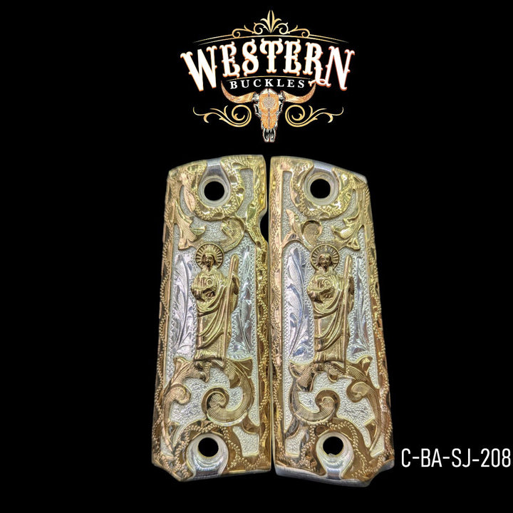 1911 Full Size San Judas Champagne Gold Finish-The Western Buckles
