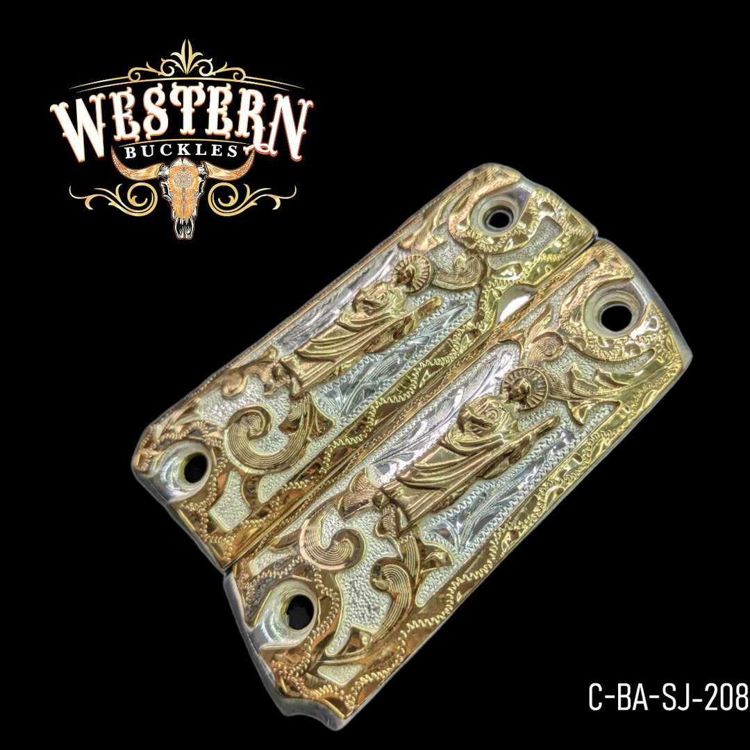 1911 Full Size San Judas Champagne Gold Finish-The Western Buckles