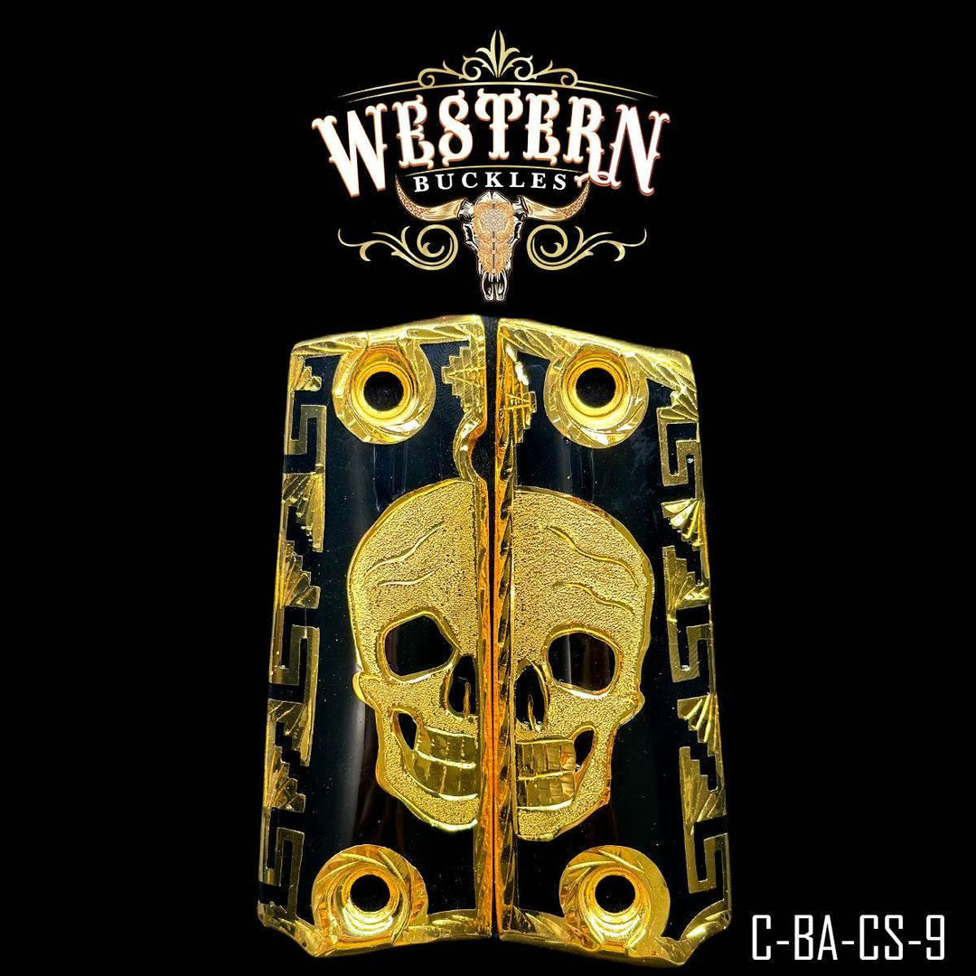 1911 Full Size Skull Black Resin-The Western Buckles