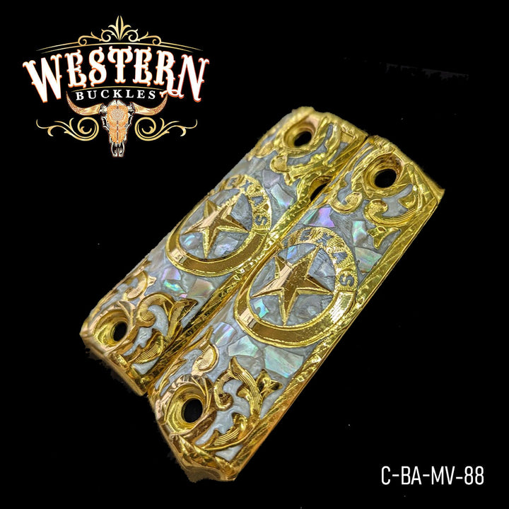 1911 Full Size Texas Pearl Resin and Gold Grips-The Western Buckles