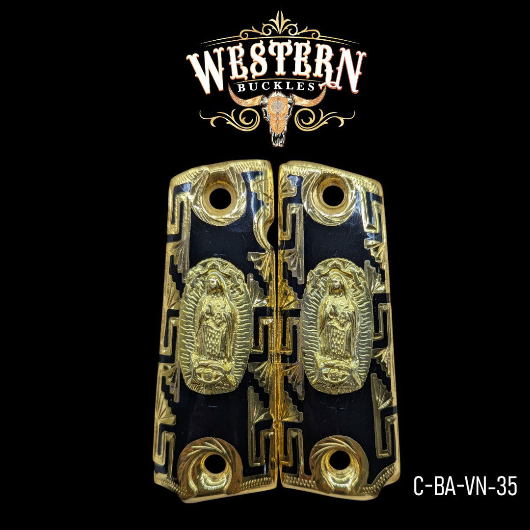 1911 Full Size Virgin Black Resin and Gold-The Western Buckles