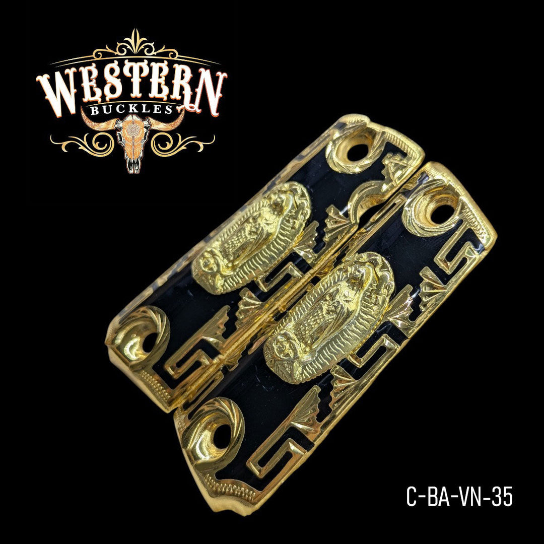 1911 Full Size Virgin Black Resin and Gold-The Western Buckles
