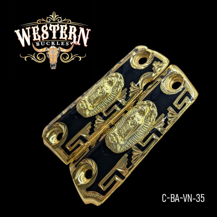 1911 Full Size Virgin Black Resin and Gold-The Western Buckles