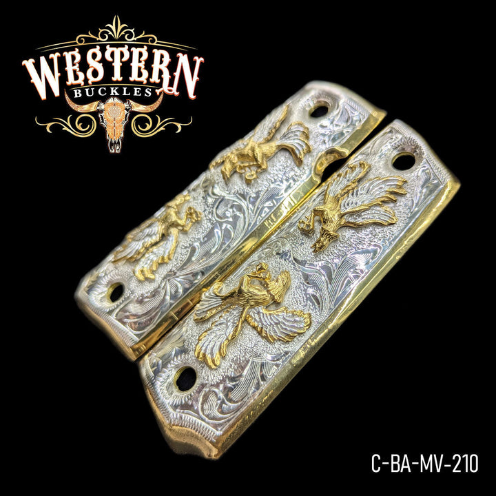 1911 Fullsize Roaster Silver and Gold-The Western Buckles