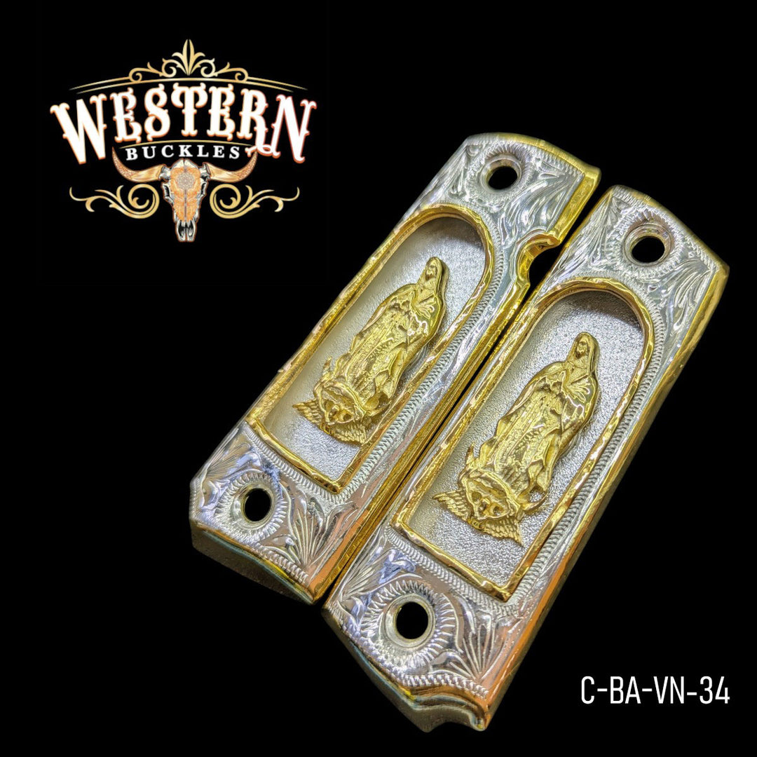 1911 Fullsize Silver and Gold Virgin-The Western Buckles