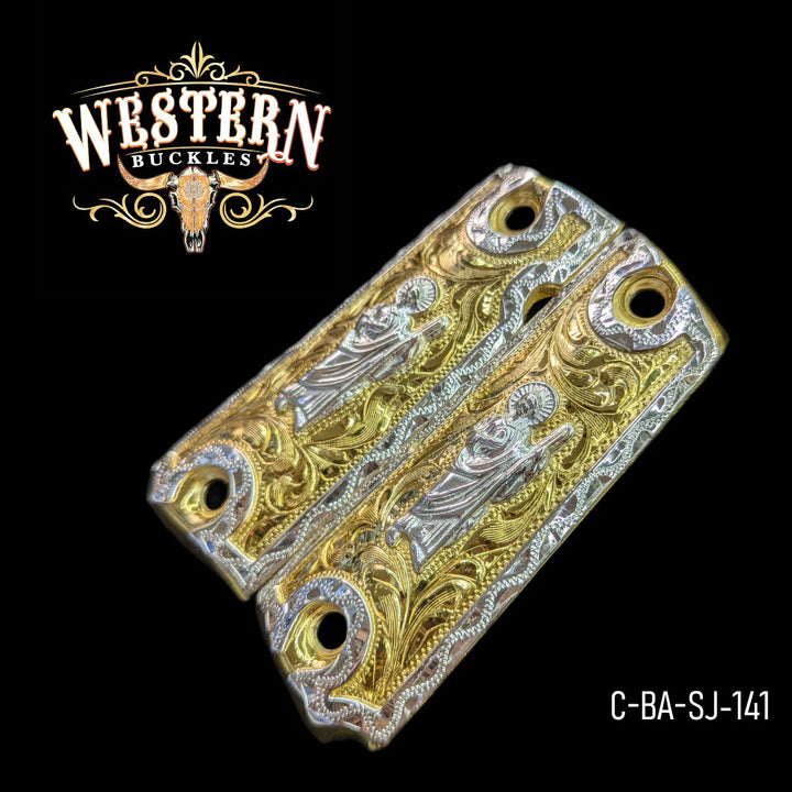 1911 San Judas Silver and Gold-The Western Buckles