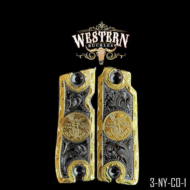 Colt 1911 Centenario Gun Grips | Handcrafted by Western Buckles | SKU 3-NY-CO-1