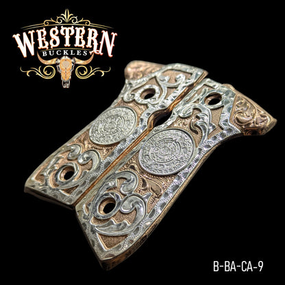 Cacha Beretta 92fs Calendario Azteca Oro Rosa con Ramos