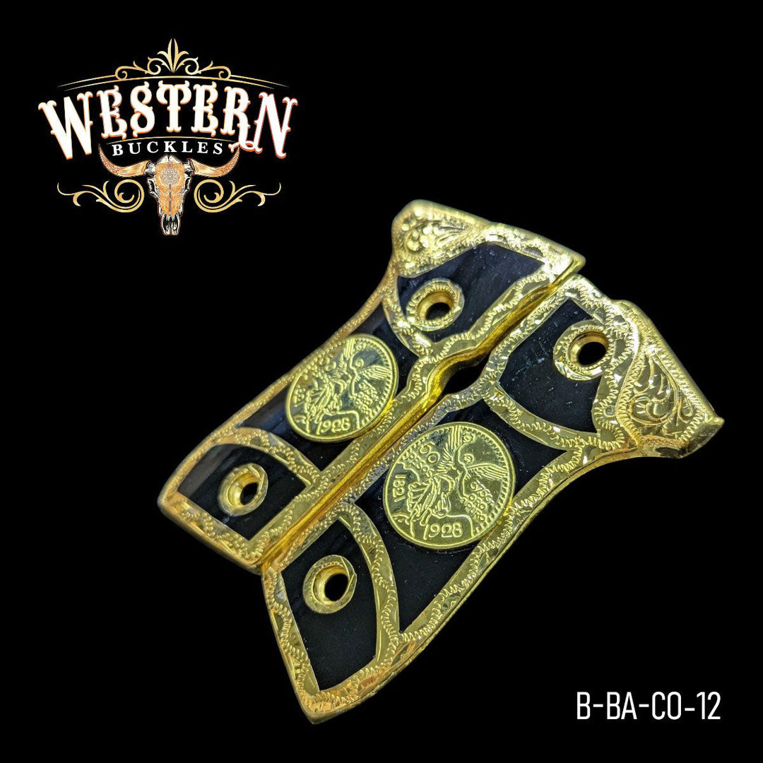 Centenario Custom Grips for Beretta 92FS — 24K Gold-Plated with Artisan Resin
