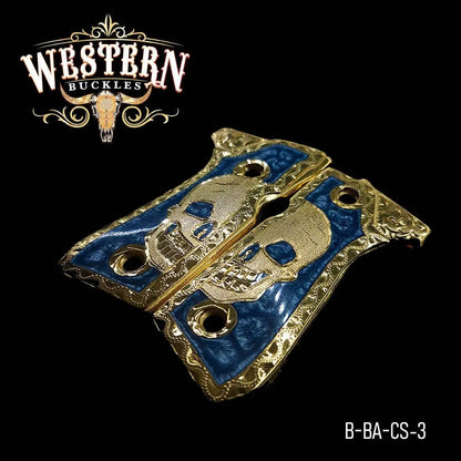 Cacha Beretta 92fs Oro Calavera Resina - Western Buckles
