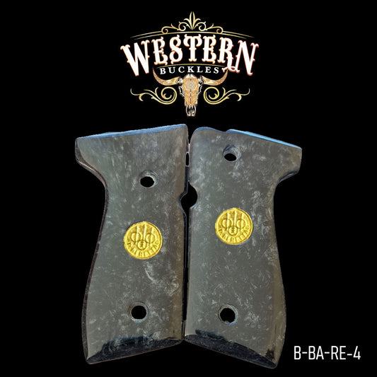 Cacha Beretta 92fs Resina Artesanal Color negro con Oro