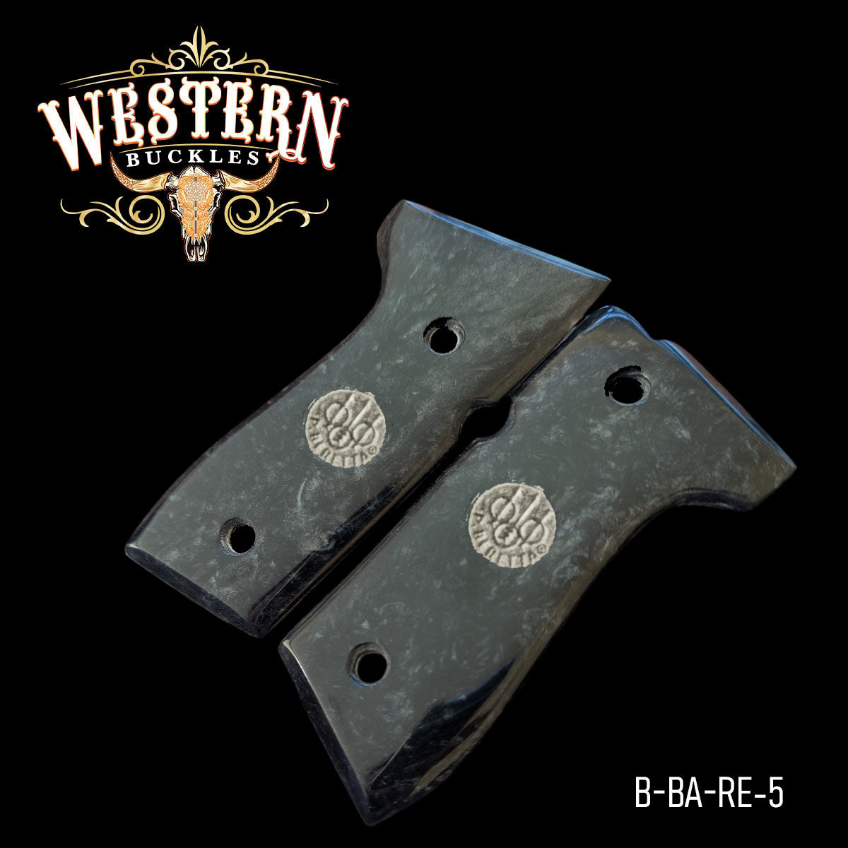 Cacha Beretta 92fs Resina Artesanal Color negro con plata