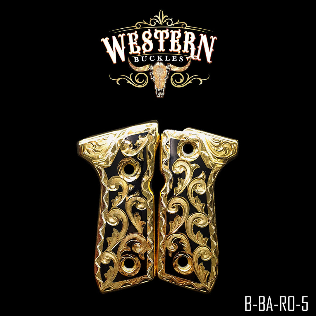 Beretta 92FS Gun Grips — Artisan Resin | Handcrafted by Western Buckles | SKU B-BA-RO-5