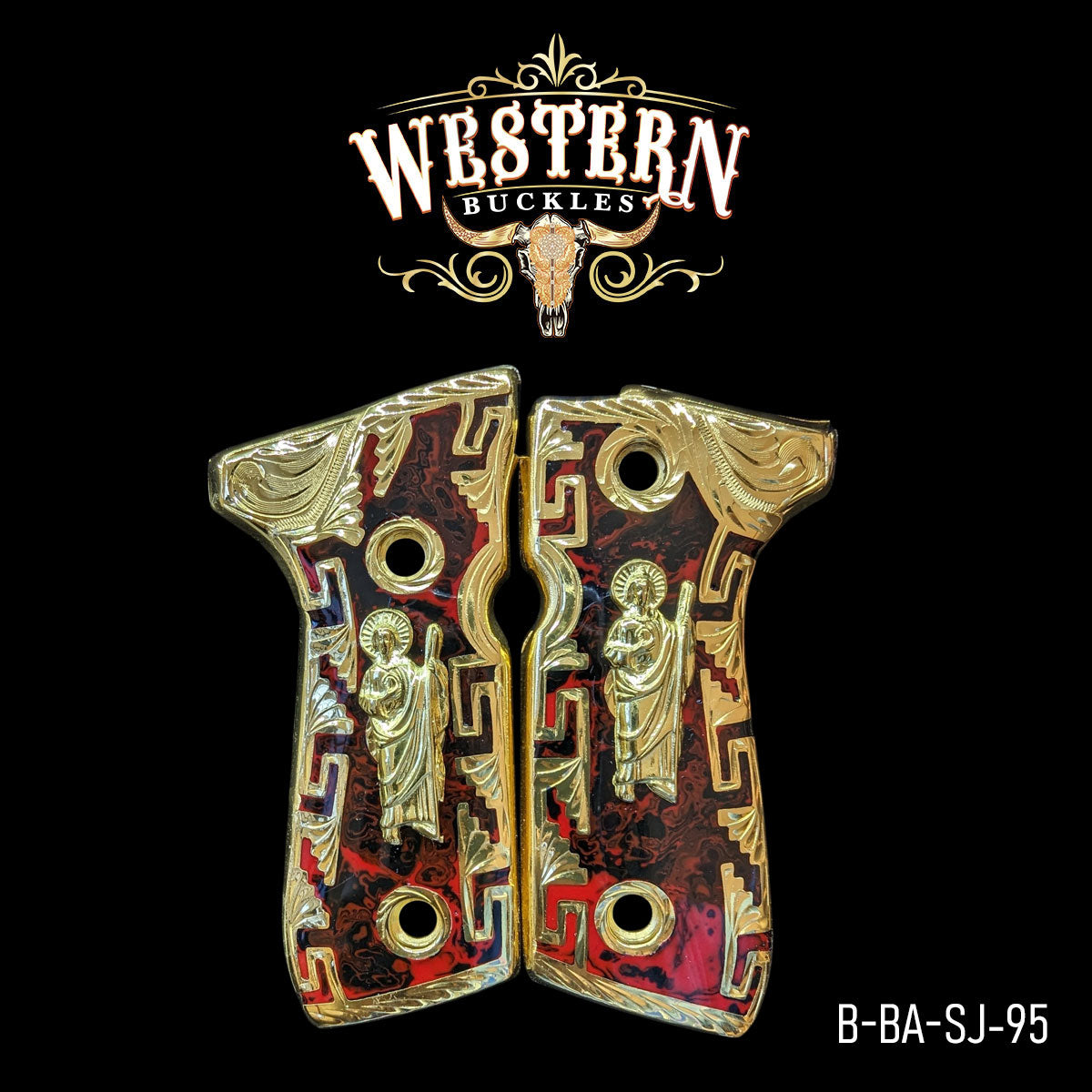 Cacha Beretta 92fs Rameado Oro con Resina