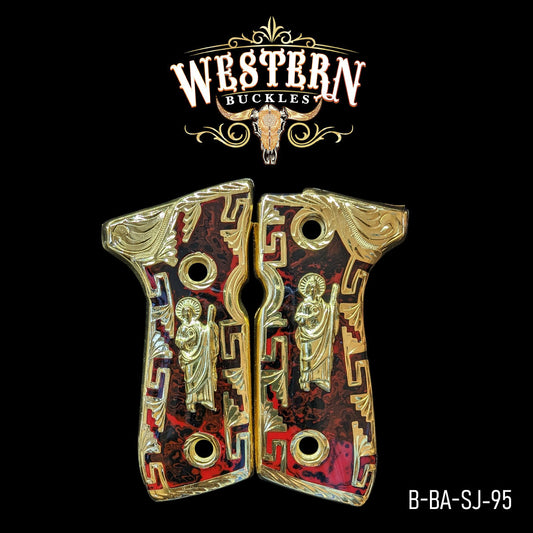 Cacha Beretta 92fs Rameado Oro con Resina