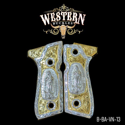 Cachas Beretta 92FS Grips Virgen Plata y Oro