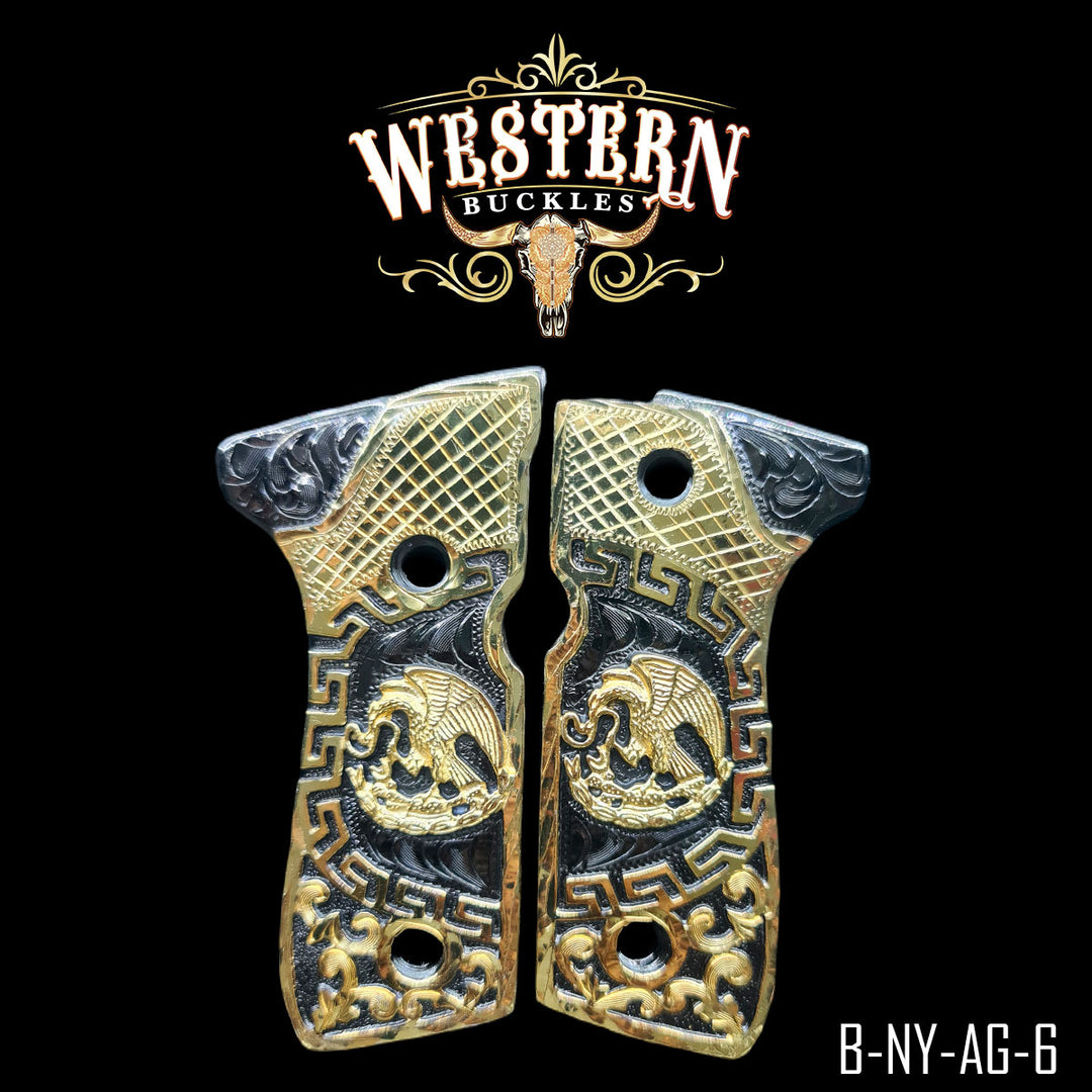 Beretta 92FS National Eagle Gun Grips | Handcrafted by Western Buckles | SKU B-NY-AG-6