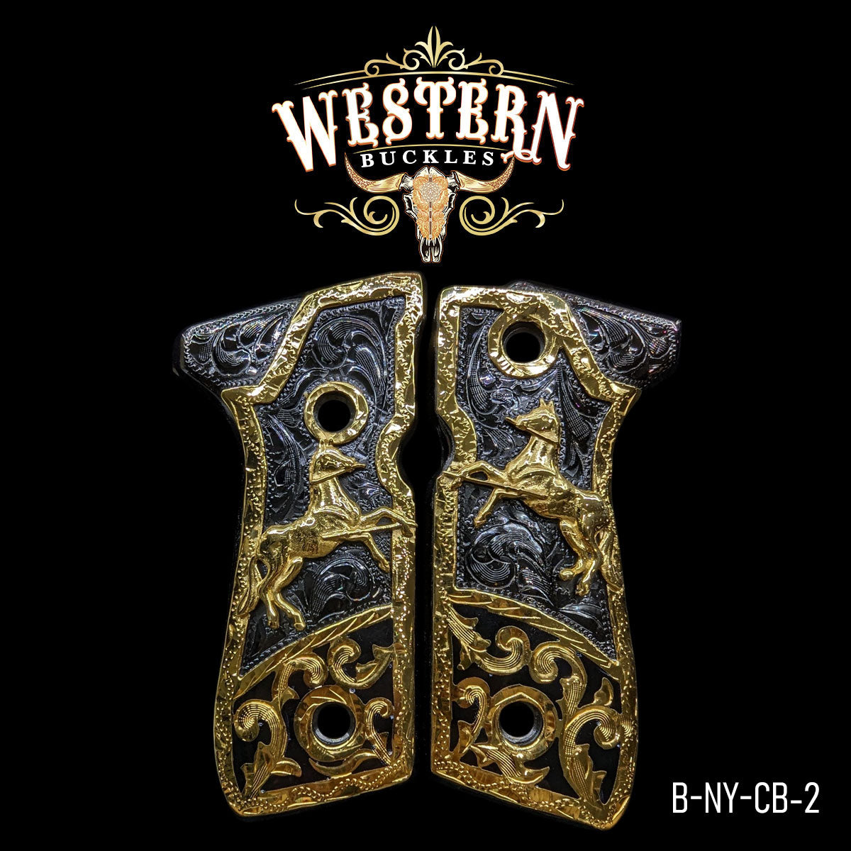 Cacha Beretta 92fs Rameado Oro y Niquel Negro