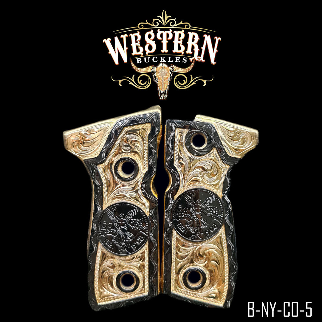Beretta 92FS Centenario Cachas — Hand-Engraved | Handcrafted by Western Buckles | SKU B-NY-CO-5