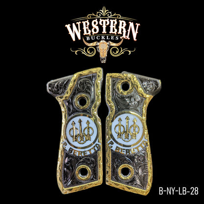 Cacha Beretta Logo Beretta Niquel y Resina