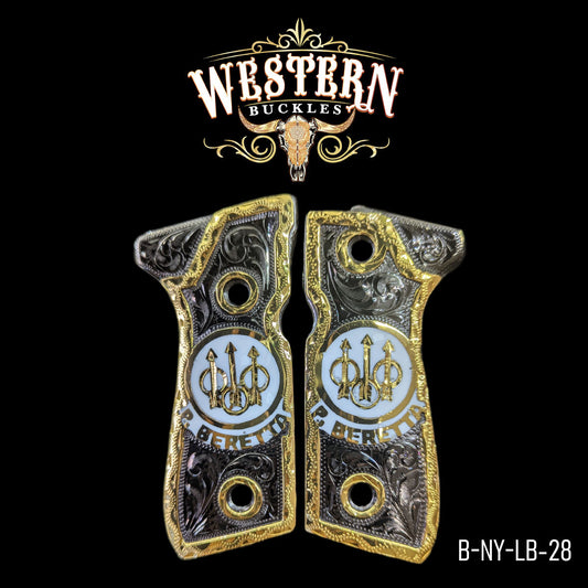 Cacha Beretta Logo Beretta Niquel y Resina