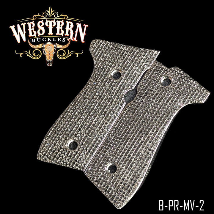 Beretta 92FS Gun Grips — Detail View | Western Buckles Handcrafted | SKU B-PR-MV-2