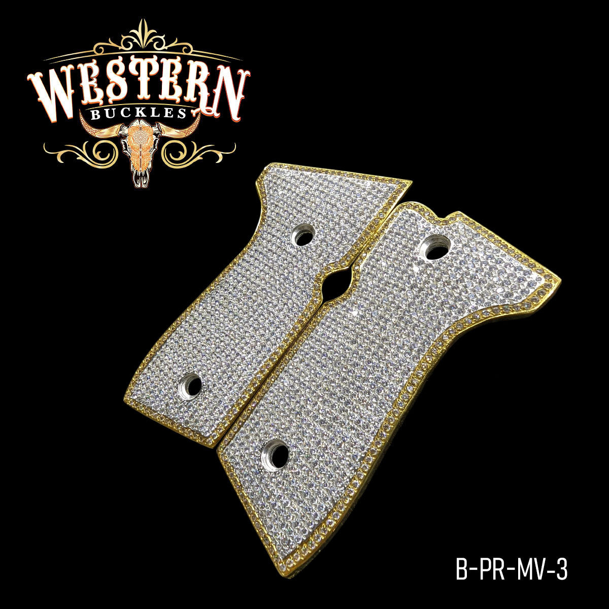 Cachas Beretta 92fs Grips Zirconias Blancas Premium