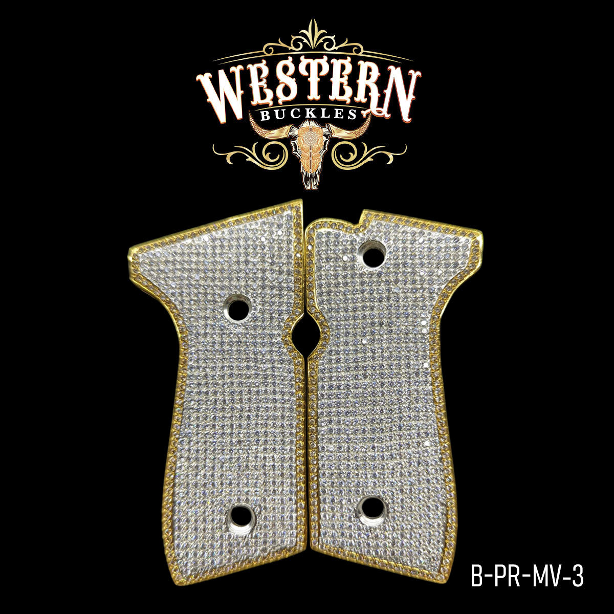 Cachas Beretta 92fs Grips Zirconias Blancas Premium
