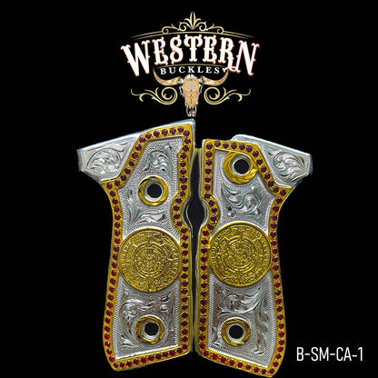 Cacha Beretta 92fs Calendario Piedras - Western Buckles