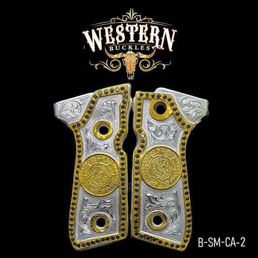 Cacha Beretta 92fs Calendario Piedras - Western Buckles