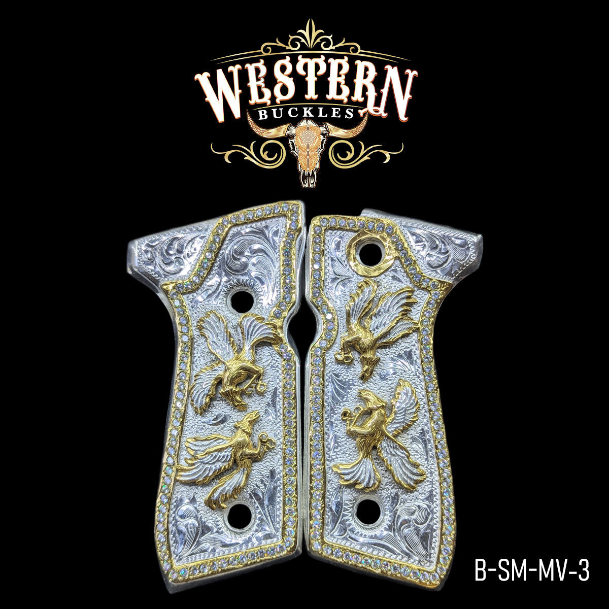 Cacha Beretta 92fs Aguila Dorada con Zirconias