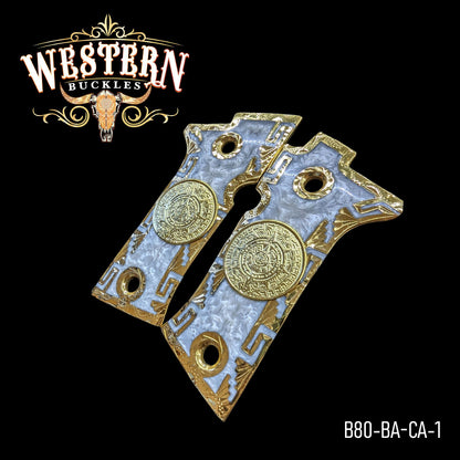 Cacha Beretta 80X Calendario Dorado y Resina