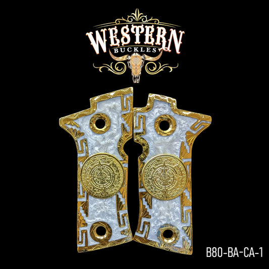 Cacha Beretta 80X Calendario Dorado y Resina