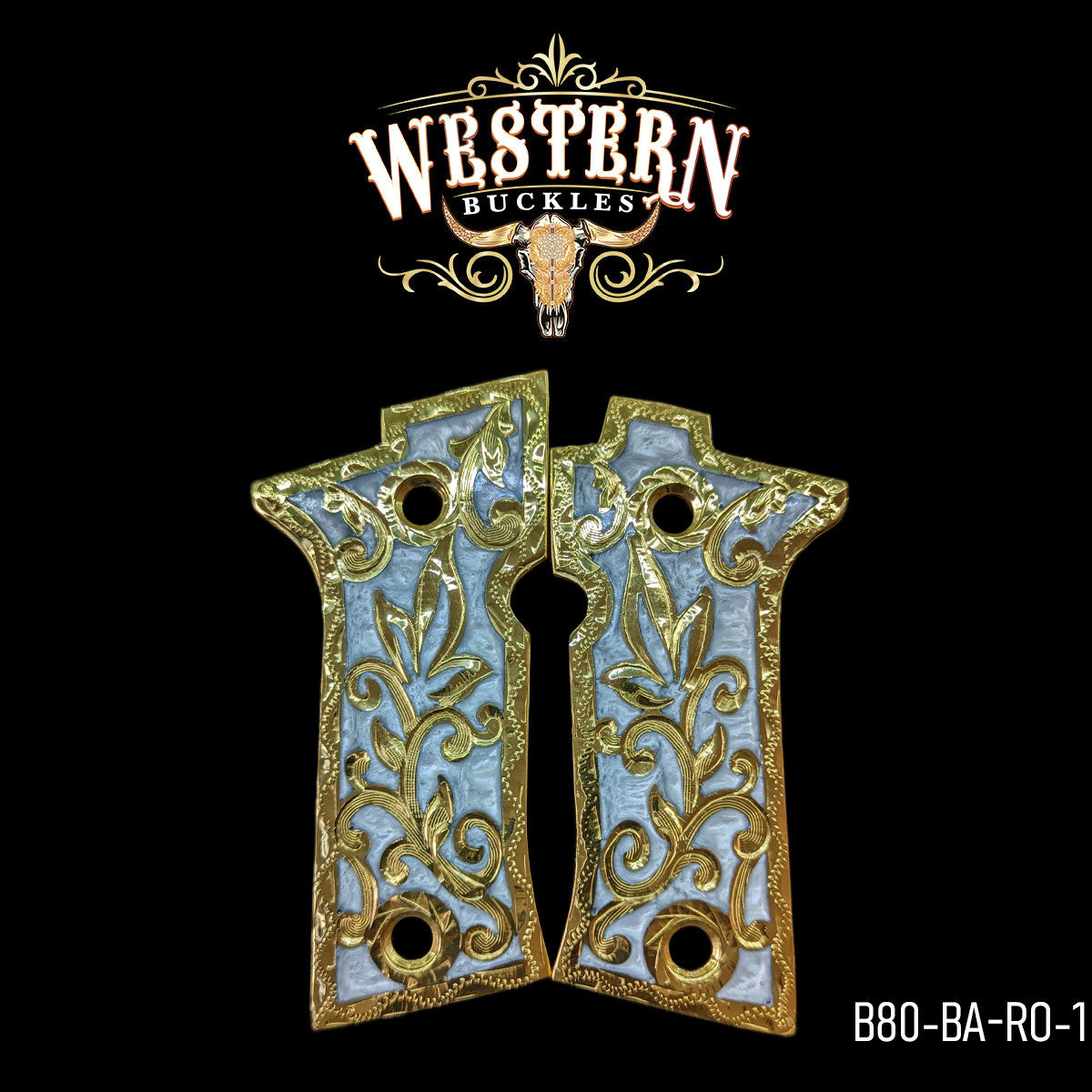 Cacha Beretta 80X Rameado Dorado y Resina