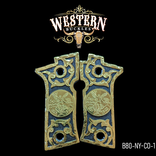 Cacha Beretta 80X Centenario Dorado y Niquel Negro