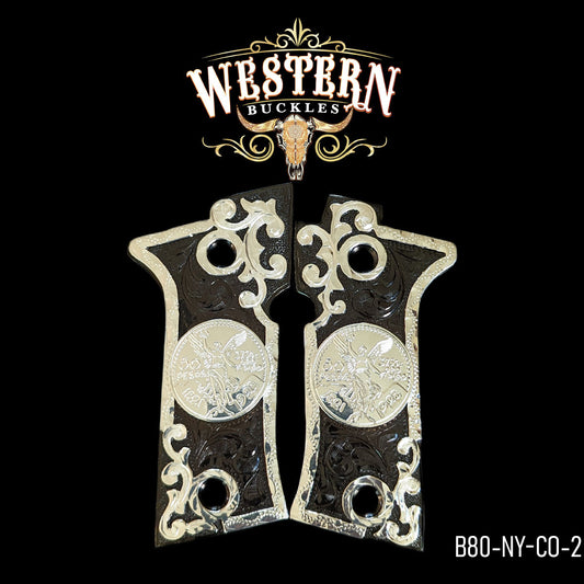 Cacha Beretta 80X Centenario Rameado Niquel y Plata