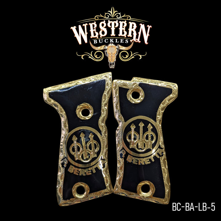 Beretta Compact Gun Grips — Artisan Resin | Handcrafted by Western Buckles | SKU BC-BA-LB-5