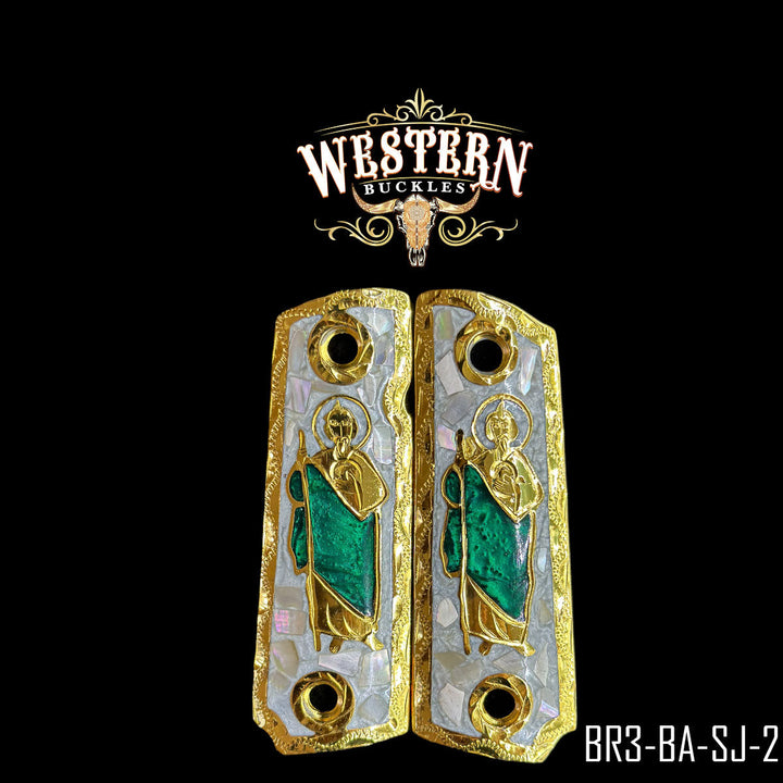 1911 San Judas Cachas | Handcrafted by Western Buckles | SKU BR3-BA-SJ-2