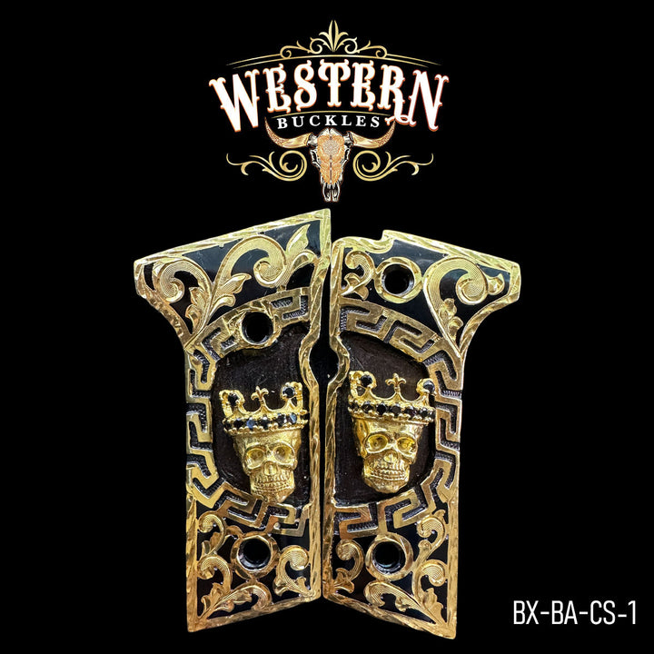 Beretta Skull Cachas | Handcrafted by Western Buckles | SKU BX-BA-CS-1