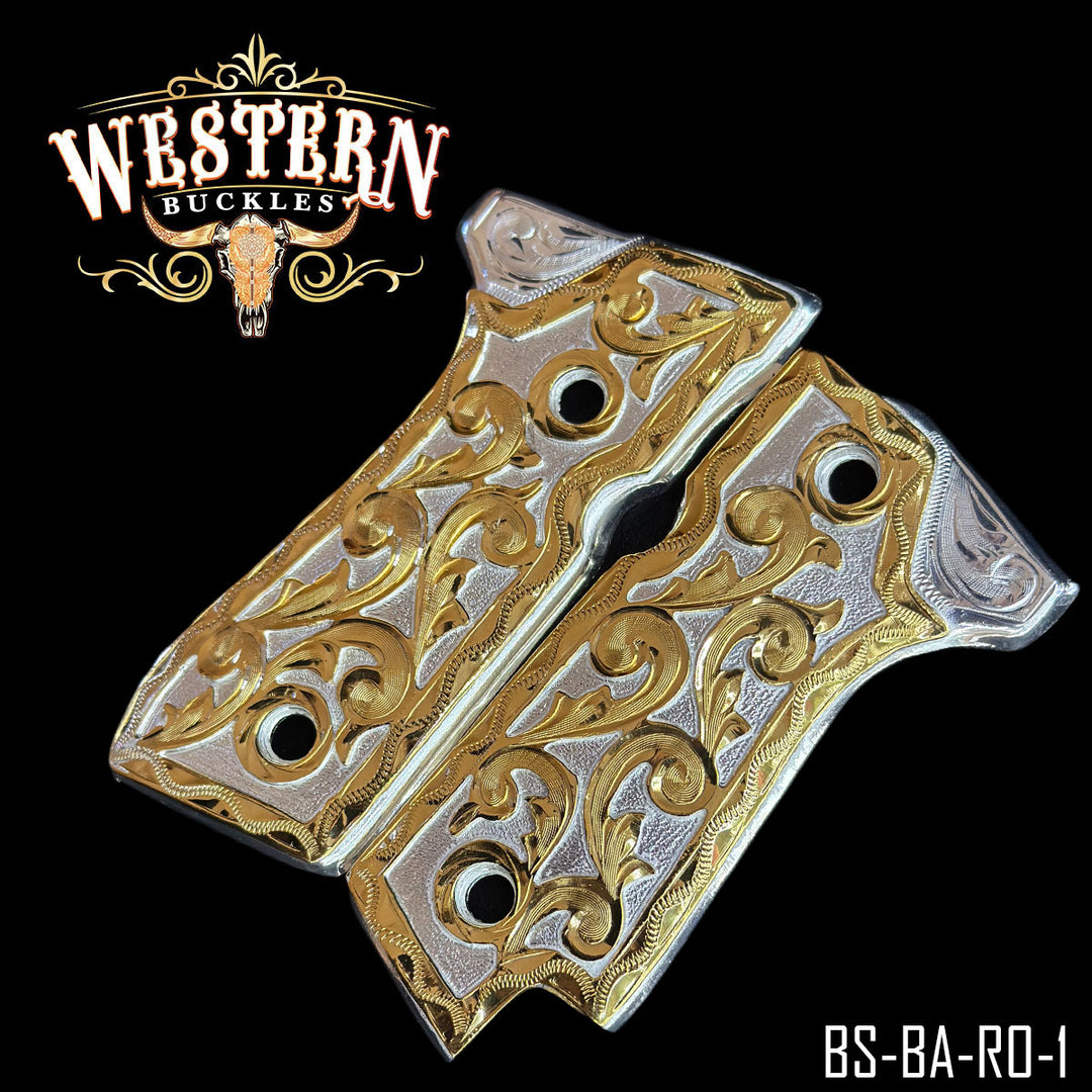 Beretta 92S Grips Engraving Gold-The Western Buckles