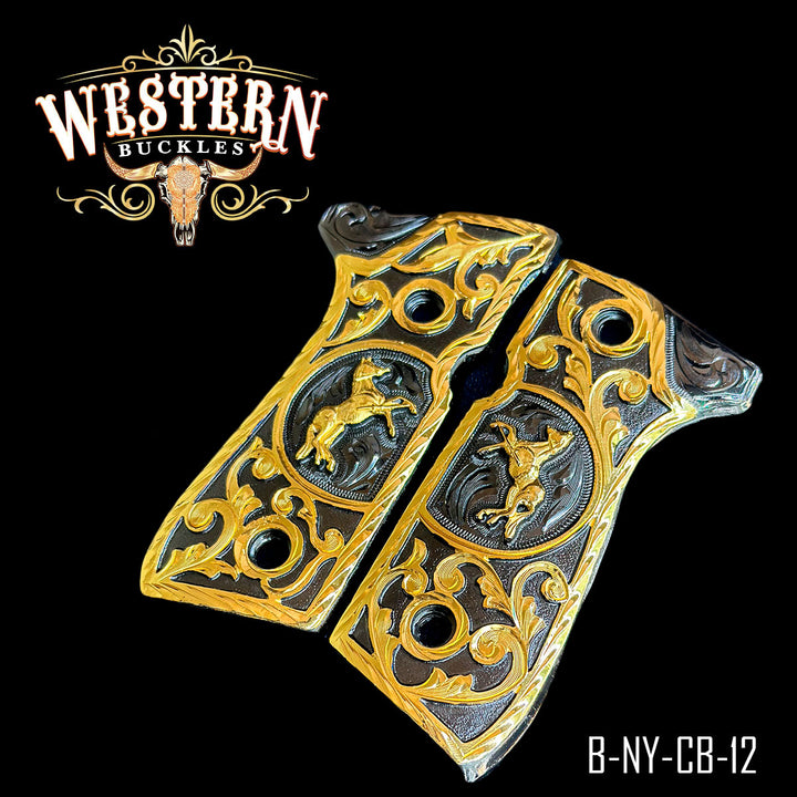 Beretta 92fs Horse Black and Gold-The Western Buckles