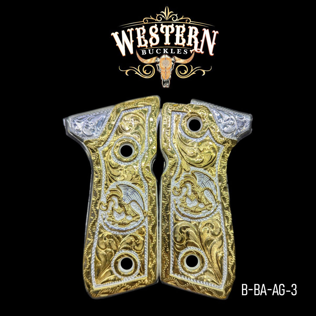 Beretta 92fs Aguila Gold and Silver-The Western Buckles