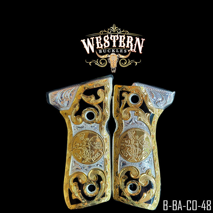 Beretta 92fs Centenario Gold Black Resin-The Western Buckles