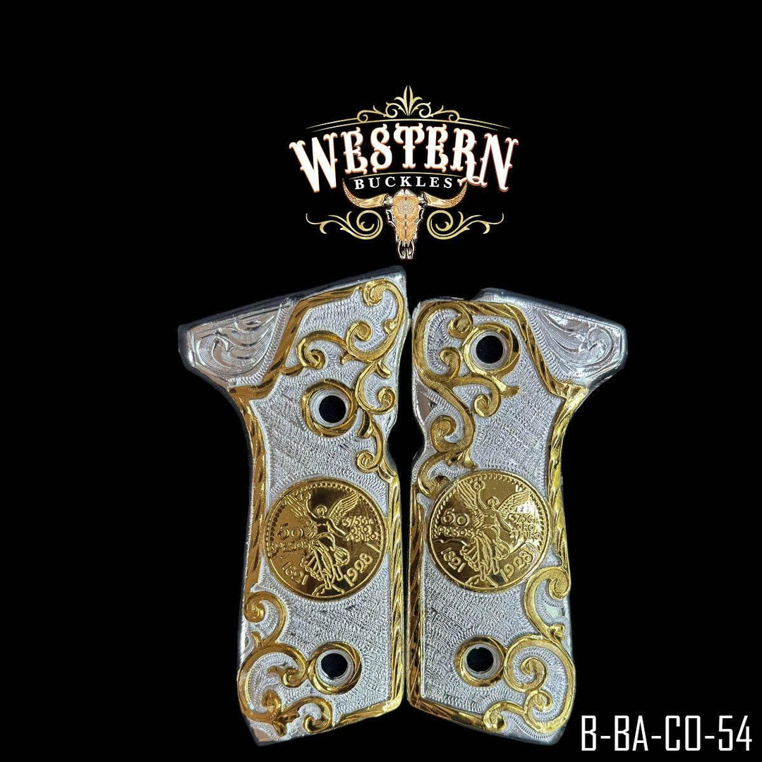 Beretta 92fs Centenario Silver and Gold-The Western Buckles