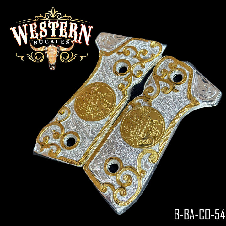 Beretta 92fs Centenario Silver and Gold-The Western Buckles