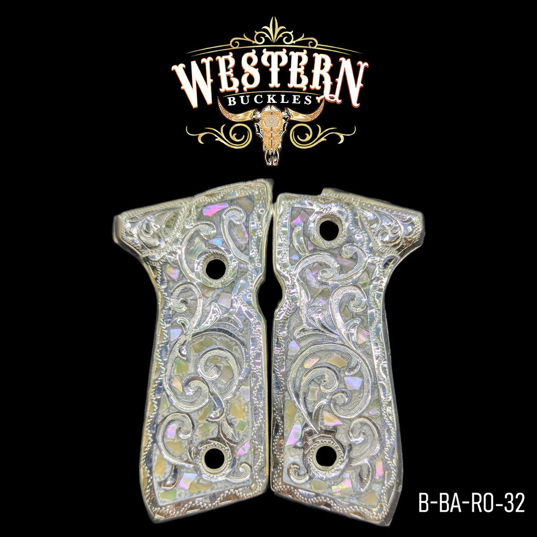 Beretta 92fs Engraving Silver-The Western Buckles