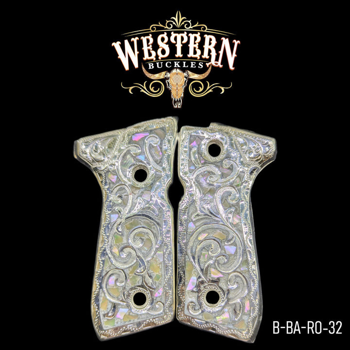 Beretta 92fs Engraving Silver-The Western Buckles
